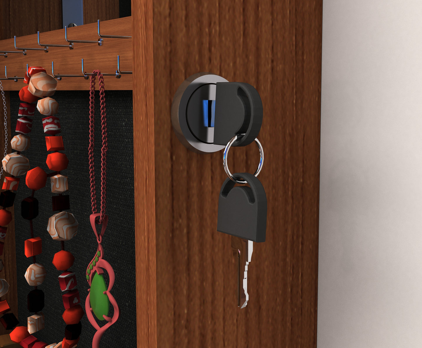 Facilehome Wall mount and over the door jewelry cabinet mirrored furniture jewelry box mirror cabinet boxes for jewelry