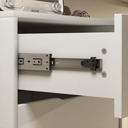 Facilehome 4 Drawer Dresser, Drawer Chest, Tall Storage Dresser Cabinet Organizer Unit with Metal Legs for Bedroom, Living Room, Closet (White/4 Drawer)