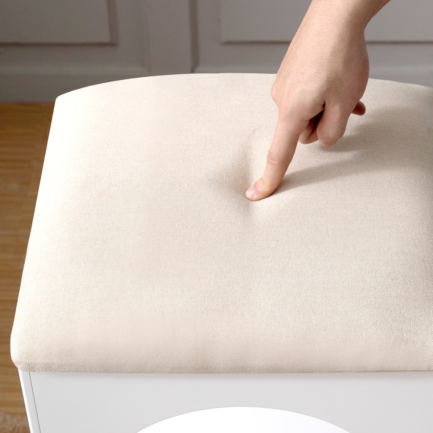 Facilehome Multifunction Stackable Play Stool,Wood Stool,Pet Play Stool,Hollow Ottoman,White