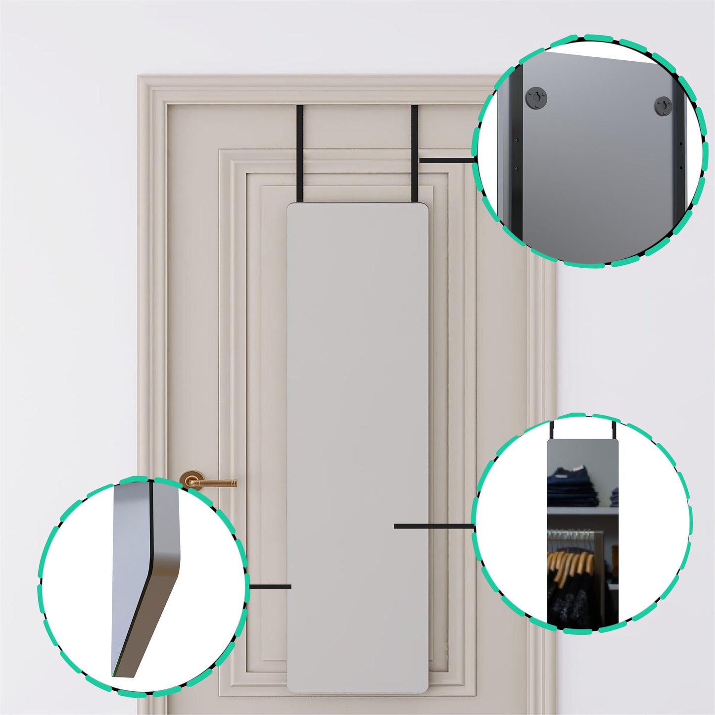 Bathroom Dressing,Makeup Mirror Decorative Living Room Mirror,Two PCS 1 Set