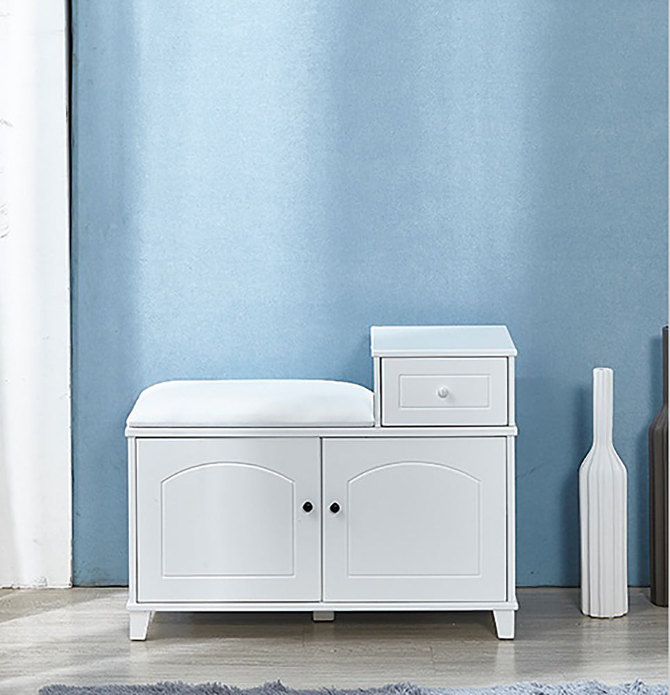 Facilehome Shoe Bench Cabinet with Cushion