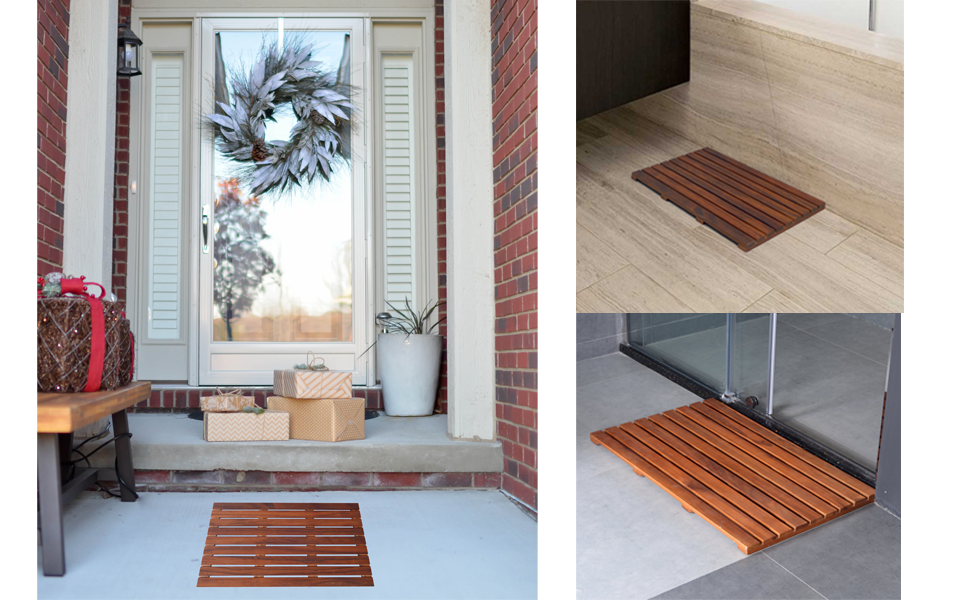 Teak Bath Mat Non Slip Bath Mat SPA Mat Bathroom Door Mat