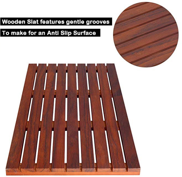 Teak Bath Mat Non Slip Bath Mat SPA Mat Bathroom Door Mat