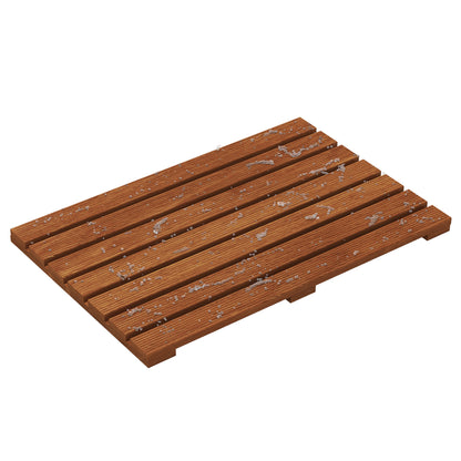 Teak Shower Mat, Wood Bath Mats Non Slip Wooden Floor Mat for Bathroom