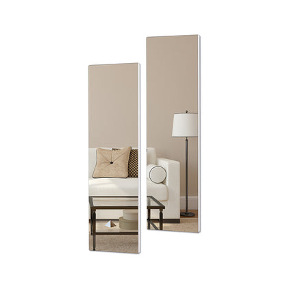 Wall decoration two-piece combination living room/bedroom/bathroom full length wall-mounted frameless makeup mirror