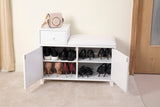 Shoe Bench Cabinet with Cushion