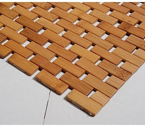 Facilehome Non Slip Mat,Bamboo Bath Mats for Bathroom,Anti-Slip Bamboo Shower Mat,Indoor Outdoor Use