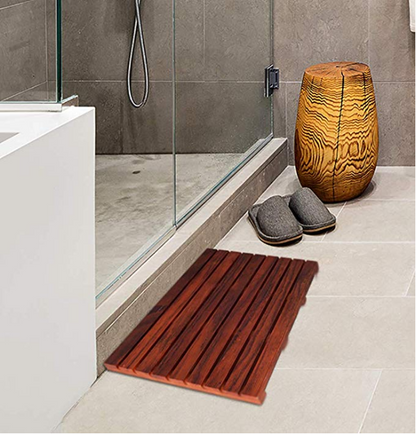 Teak Bath Mat Non Slip Bath SPA Mat Bathroom Door Mat