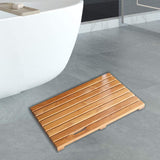 Facilehome Teak Bath Mat Non Slip Luxury Spa Solid Teak Bath Mat Indoor/Outdoor Shower Mat Large Floor Mat 23.6'' x 15.7'' x 1.4''